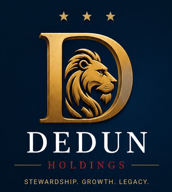 Dedun Holdings lion and D emblem with three stars